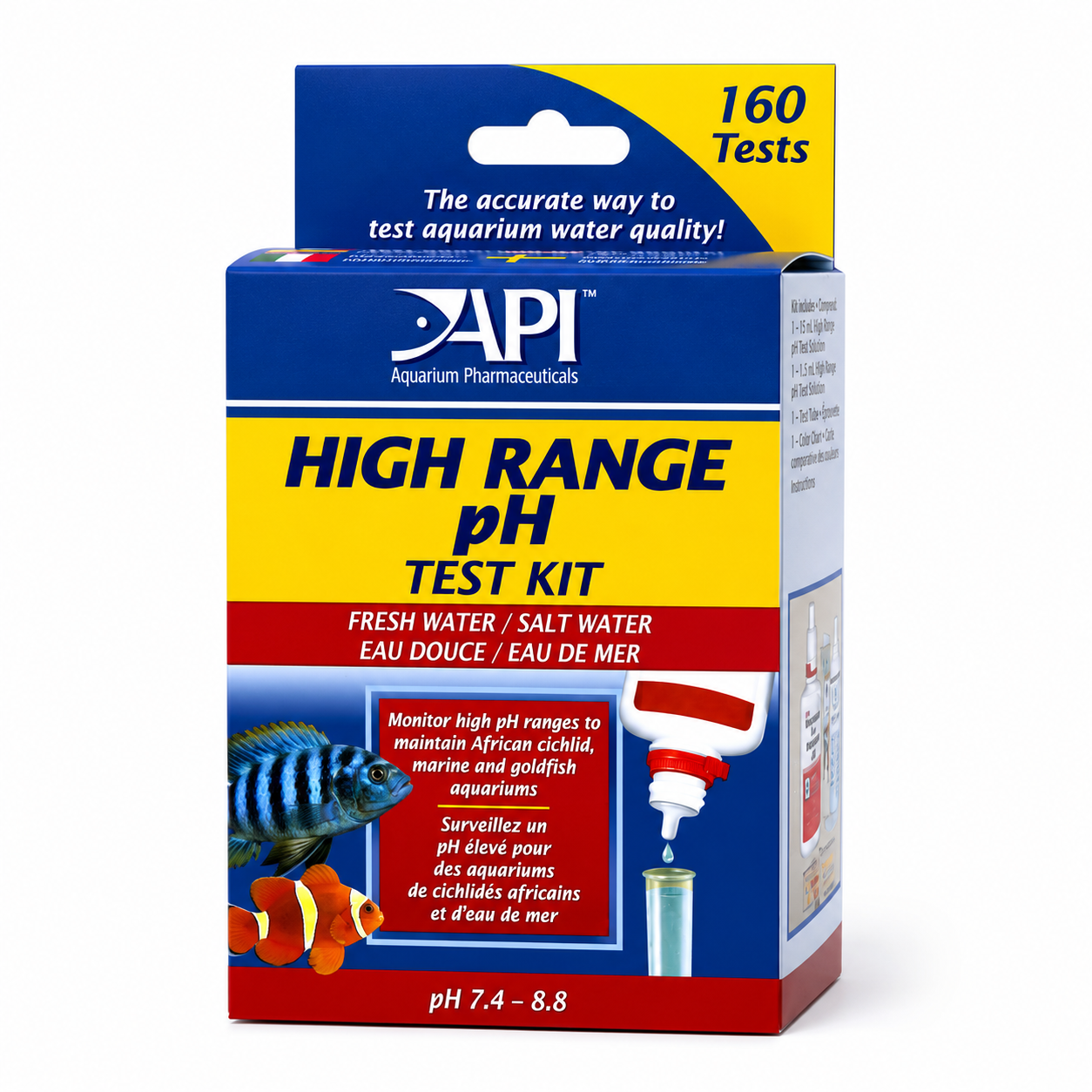API High Range pH Test Kit – 160 Tests for Freshwater & Marine Aquariums