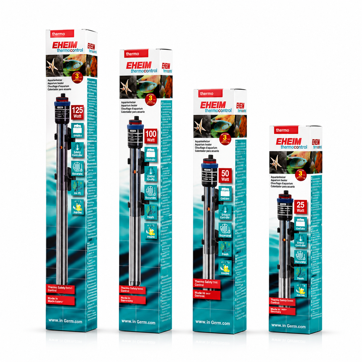 EHEIM Jäger TruTemp Aquarium Heater | Premium Fully Submersible Aquarium Heater | 50w, 100w, 200w & 300w