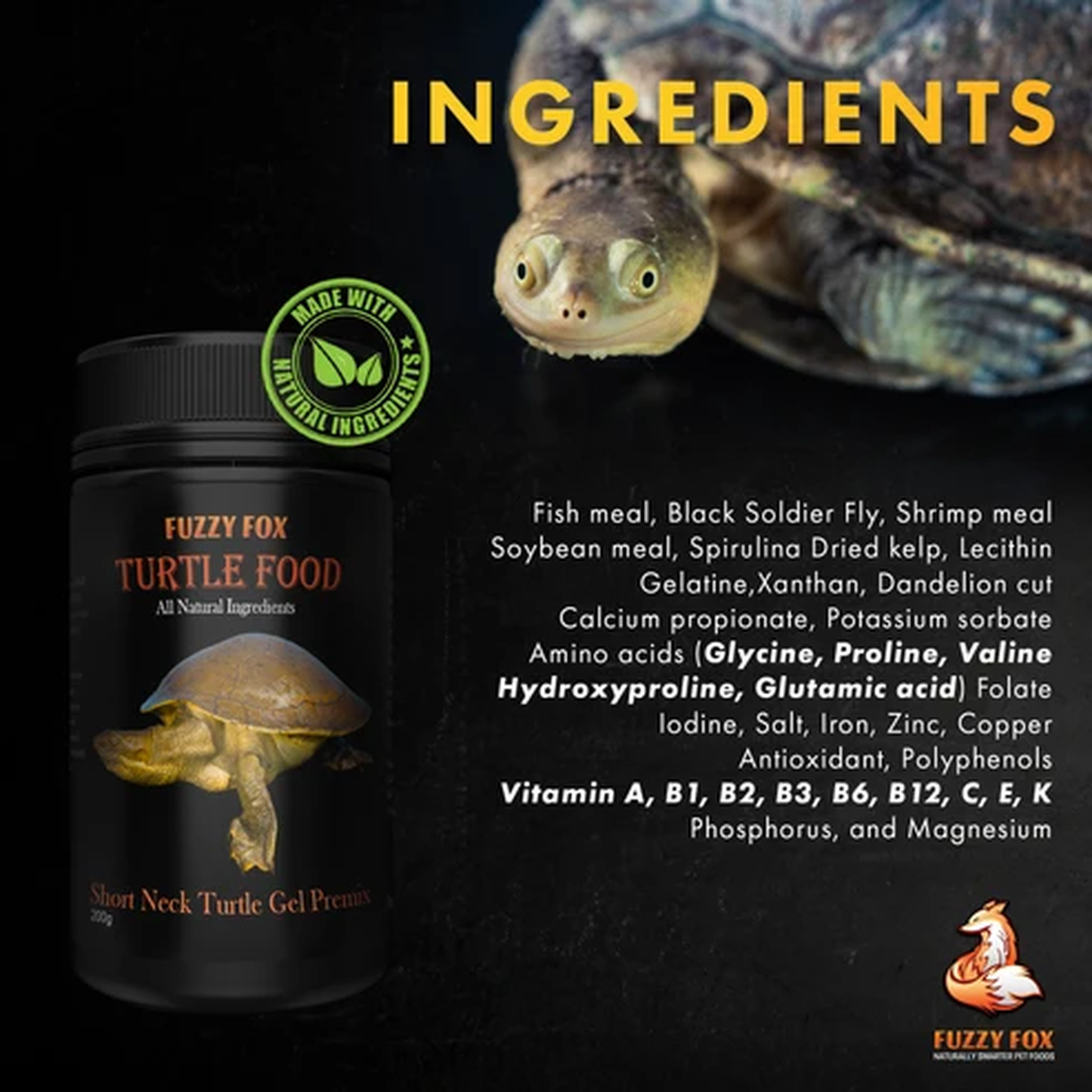 Fuzzy Fox Short Neck Turtle Gel Pre-Mix 65g-200g