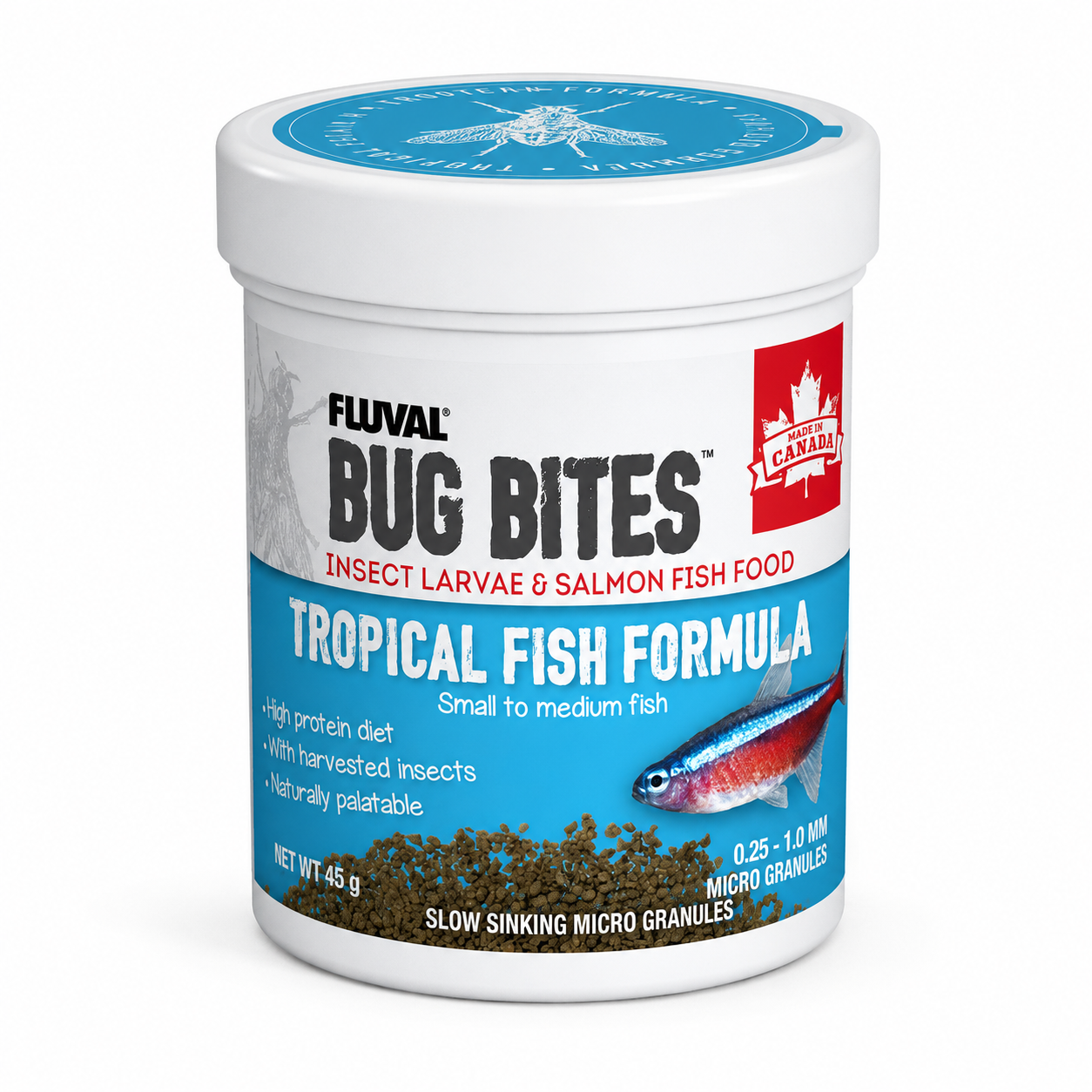 Fluval Bug Bites Tropical Fish Formula 45g