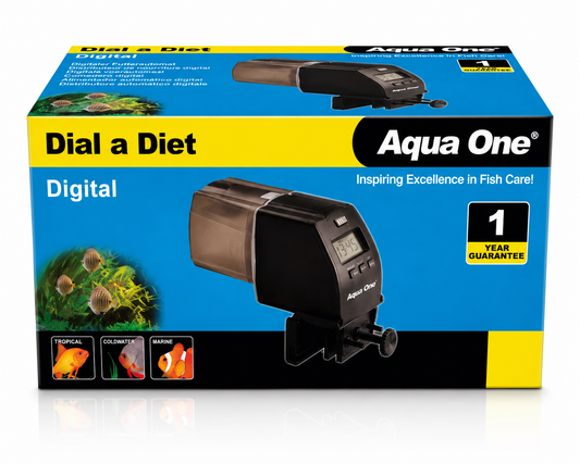Aqua One Dial-a-Diet Digital Auto Feeder | Automatic Fish Feeder for Aquariums