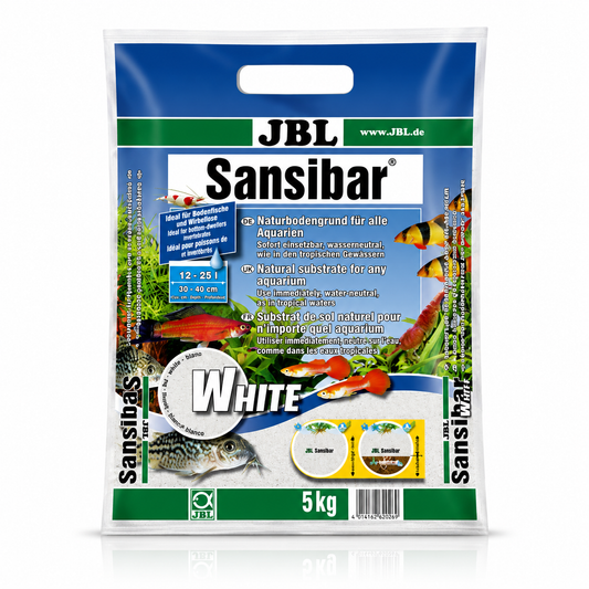 JBL Sansibar White Aquarium Sand | Premium Natural White Aquarium Substrate | 5kg