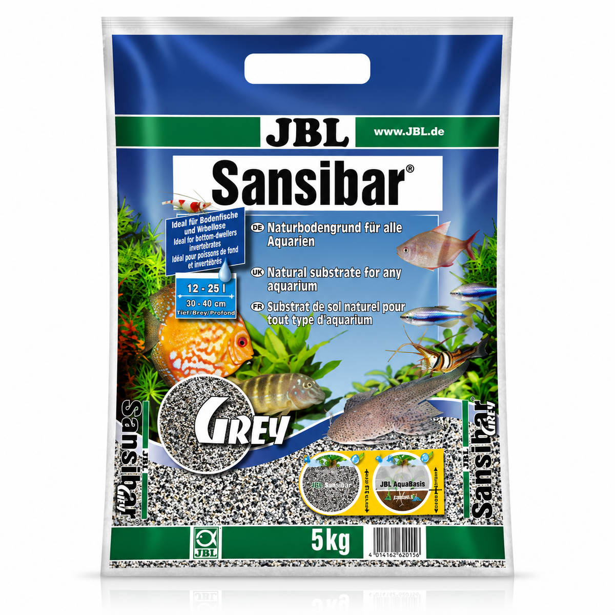 JBL Sansibar Grey Aquarium Sand | Premium Natural Grey Aquarium Substrate | 5kg & 10kg