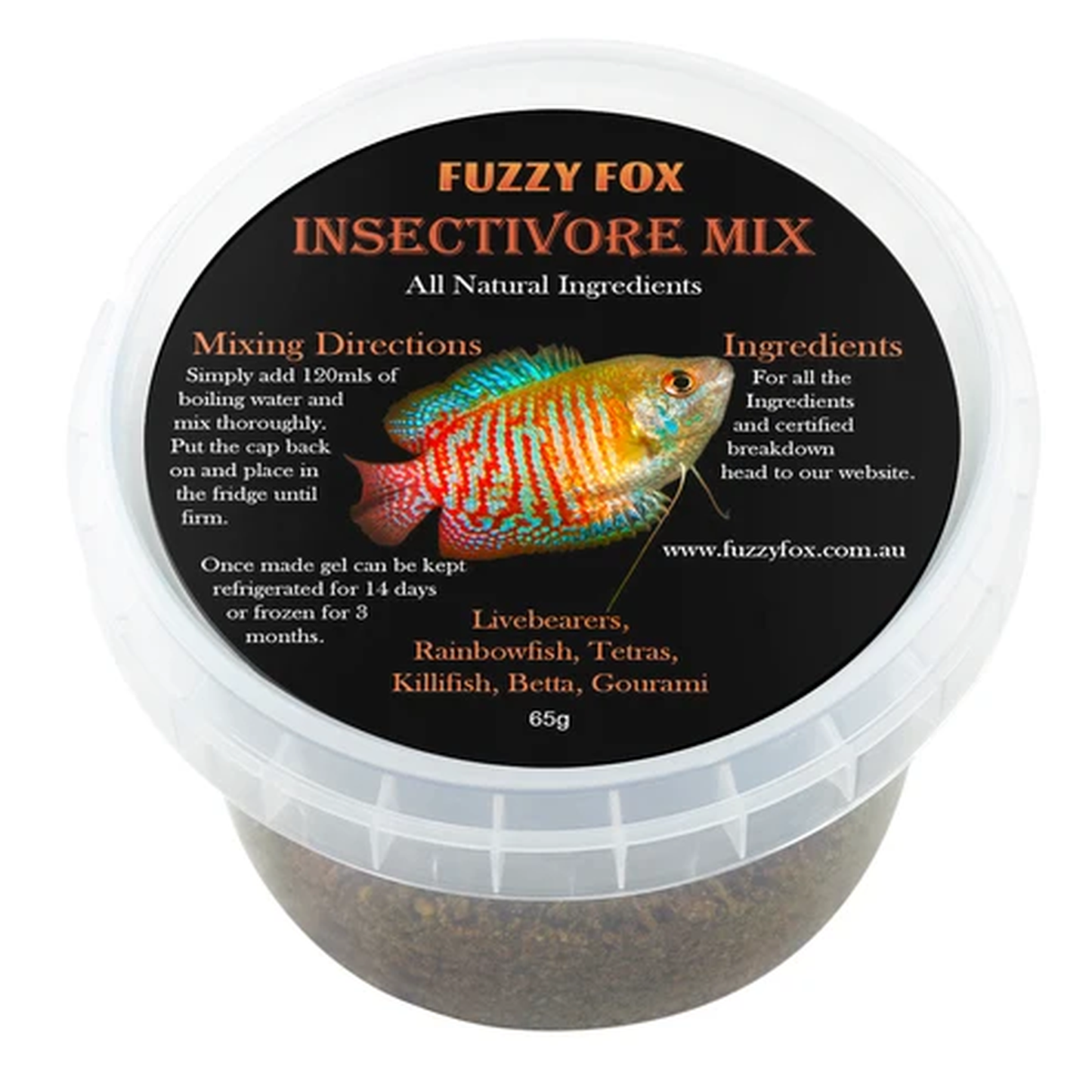 Fuzzy Fox Fish Insectivore Mix 65g