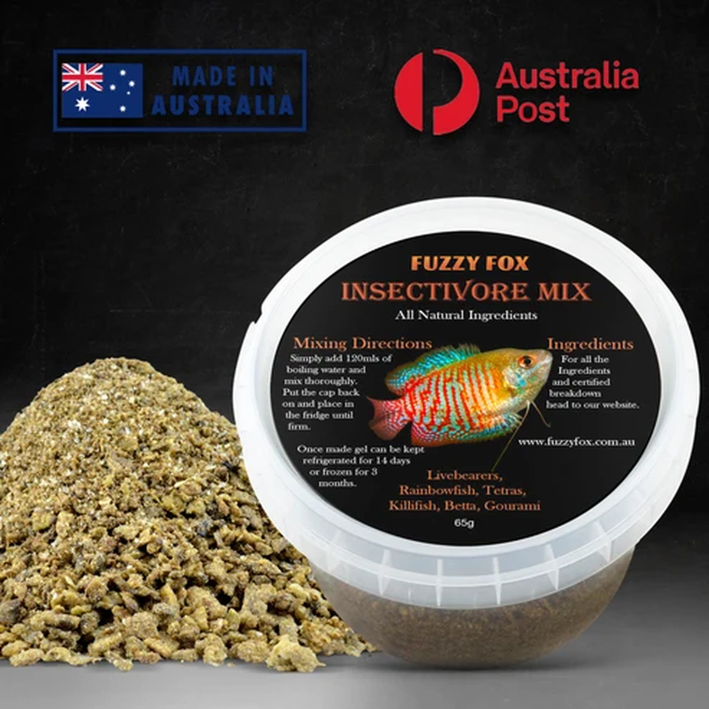 Fuzzy Fox Fish Insectivore Mix 65g