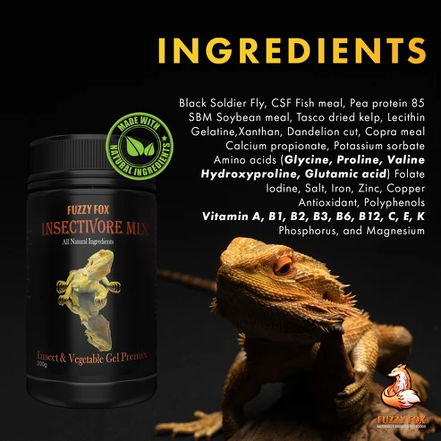 Insectivore Gel Pre-mix 65g-200g